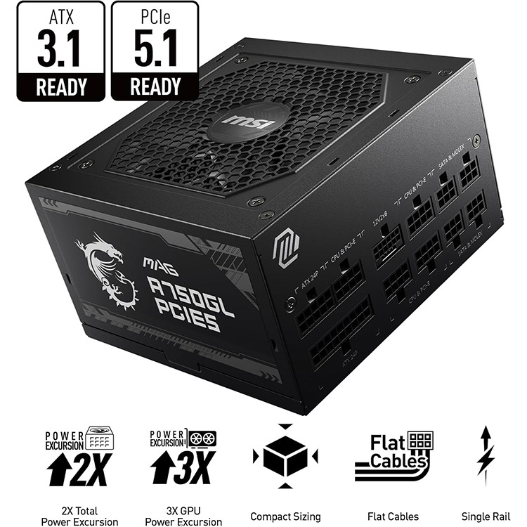 خرید پاور MSI MAG A750GL PCIE5